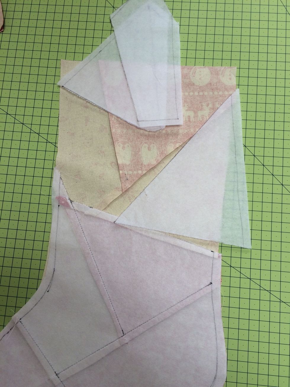 Tear away the stitch & tear stabiliser