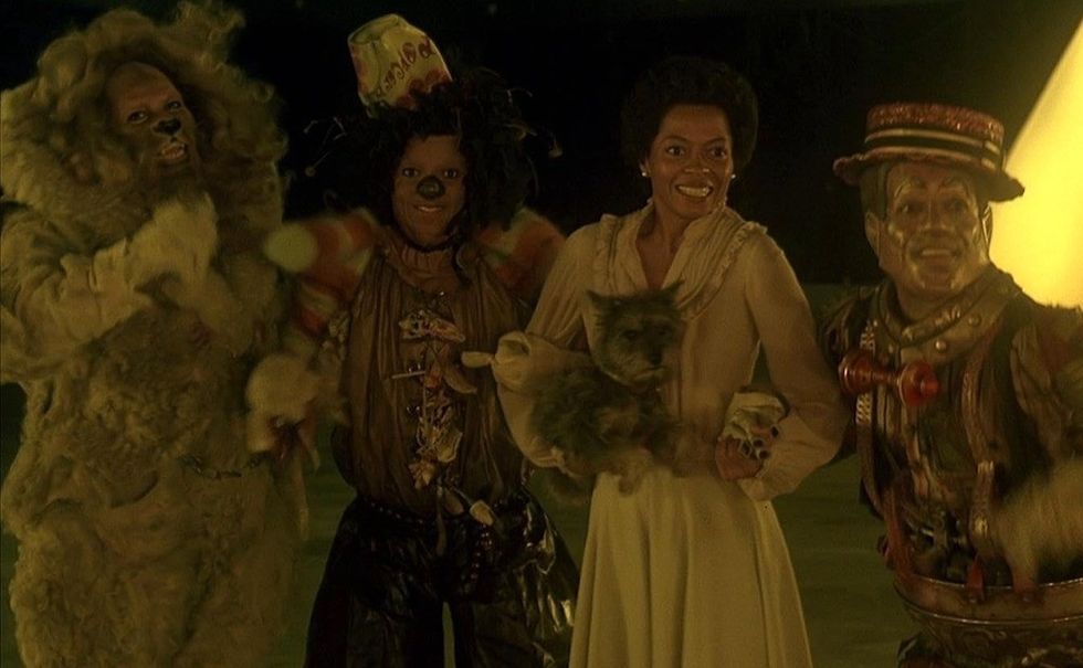 Ted Ross, Michael Jackson, Diana Ross, and Nipsey Russell in The Wiz