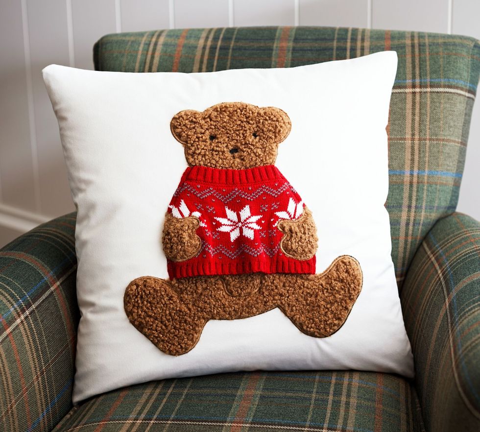 Teddy Bear with Sweater Pillow