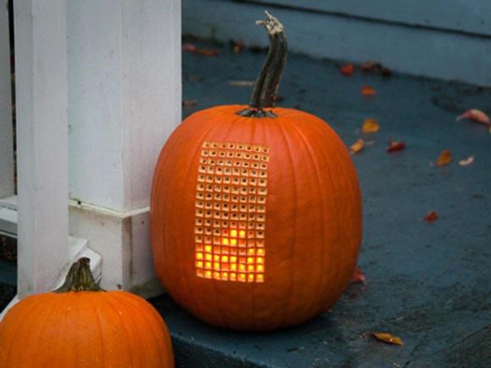 tetris pumpkin Creative Pumpkin Carving Ideas