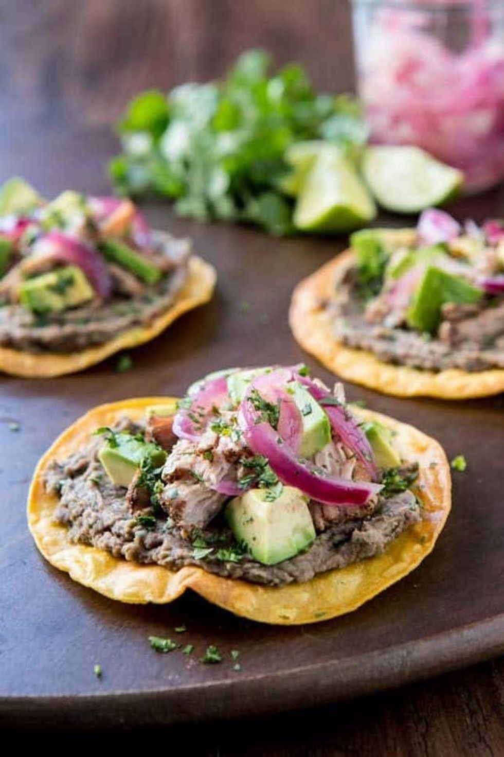 Tex-Mex Pork Tostadas