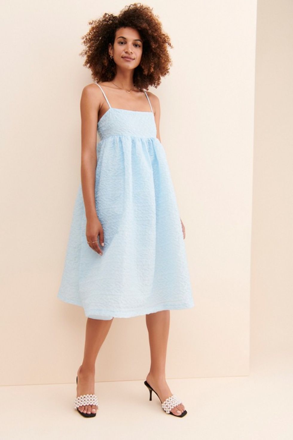 textured babydoll dress