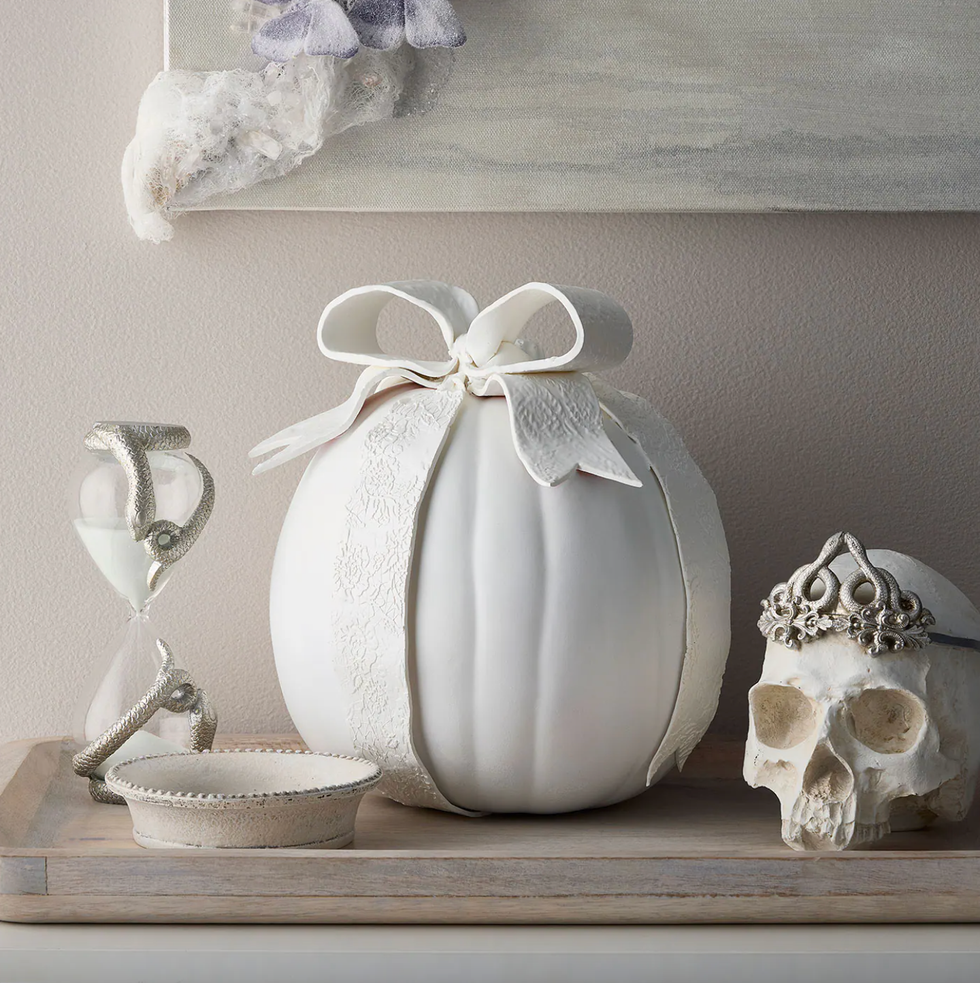 Textured Clay Bow Craft Pumpkin