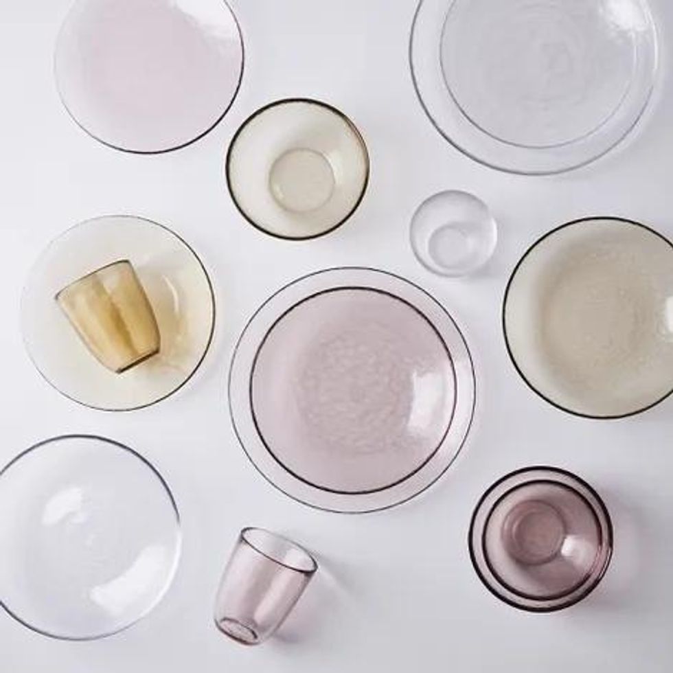 Textured Glass Dinnerware
