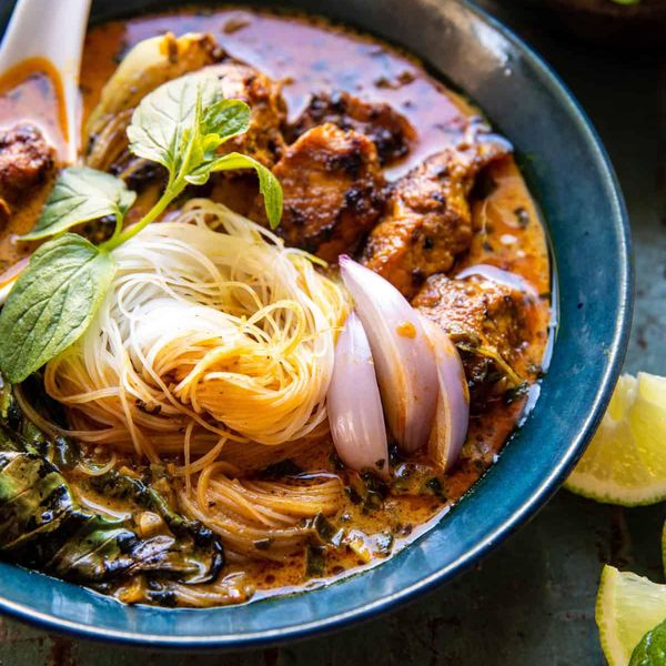 thai turmeric chicken and noodles