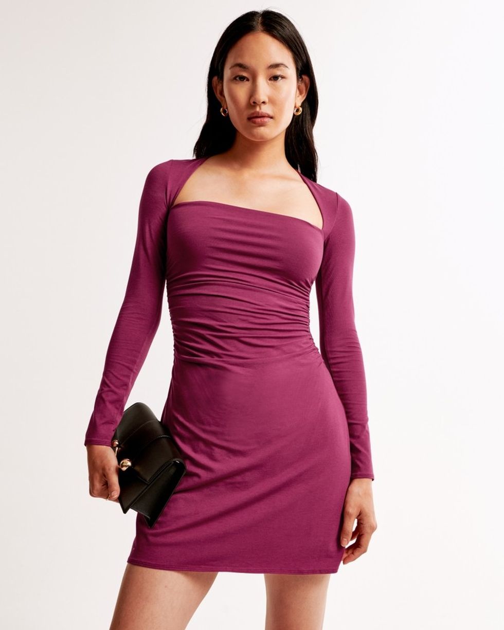 The A&F Ava Long-Sleeve Mini Dress