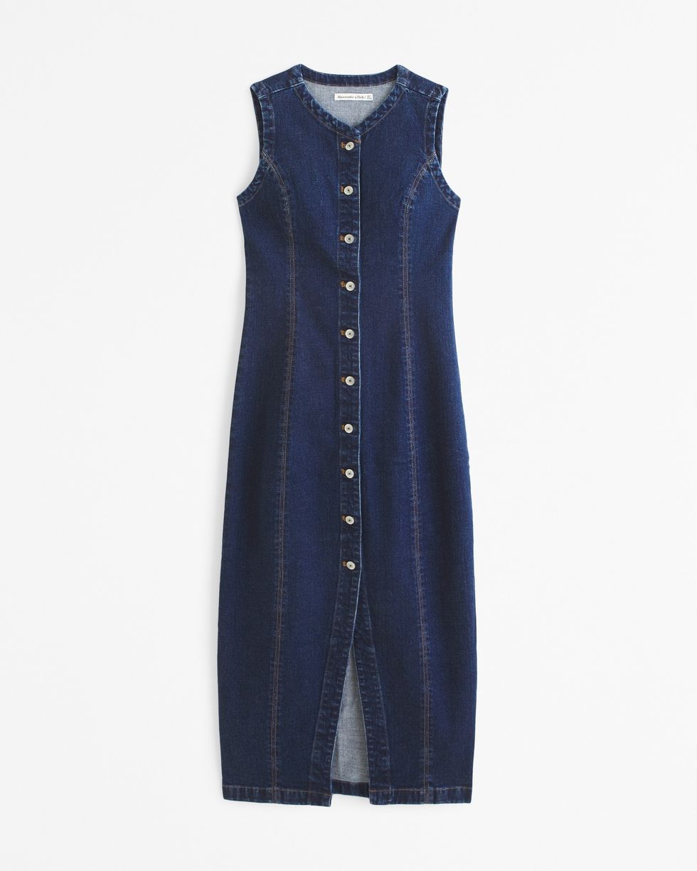 The A&F Mara High-Neck Vest Midi Dress