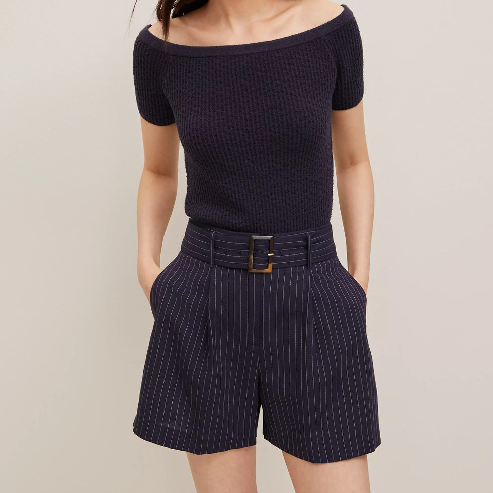 The Belted Linen Blend Short