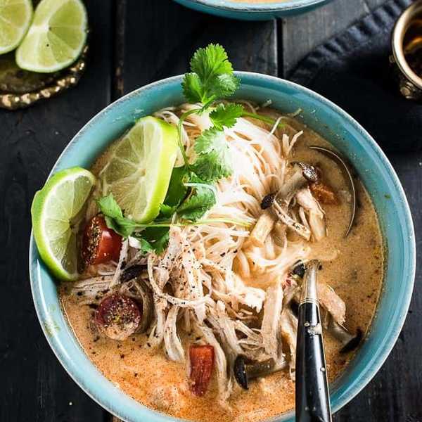 The Best Crock Pot Thai Chicken Soup easy recipe