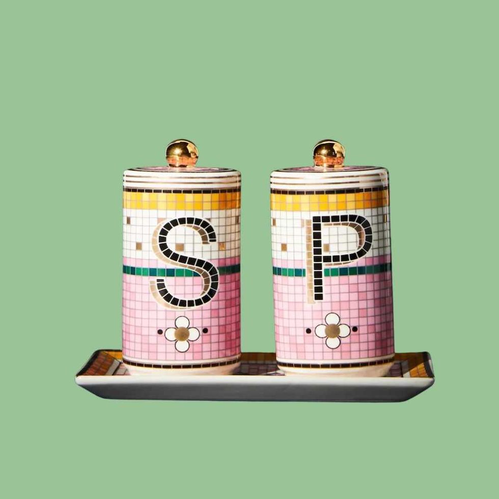 The Bistro Tile Stoneware Salt & Pepper Shakers: Garden Edition