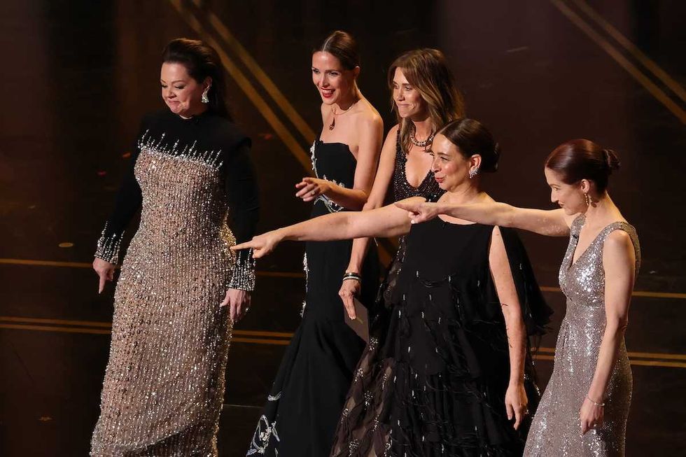 the bridesmaids cast reunites onstage at the 2026 oscars