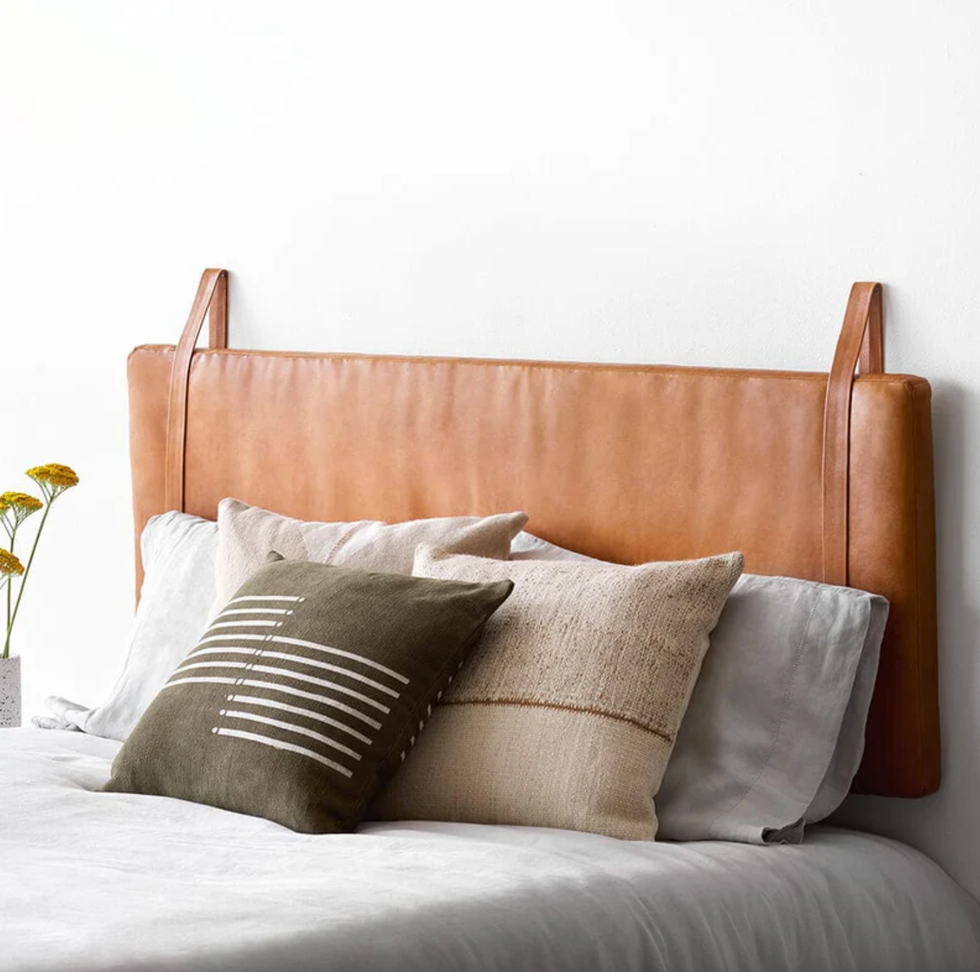 The Citizenry Hanging Leather Headboard