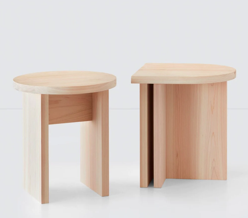 The Citizenry Hinoki Wood Side Table