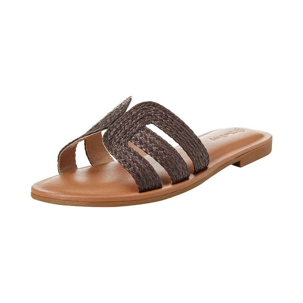 The Drop women's Monika Flat H-band Slide Sandal