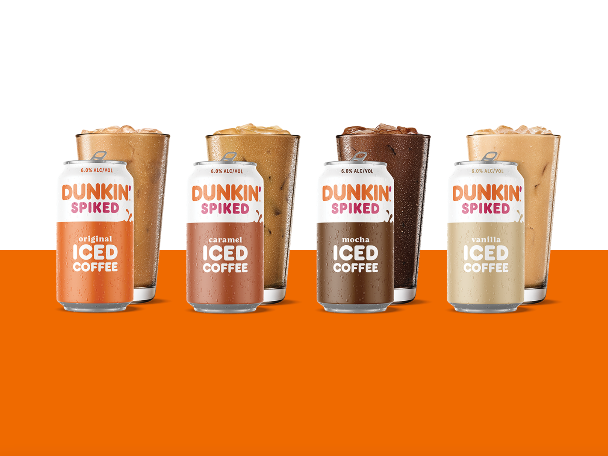 the dunkin' spiked iced coffee lineup