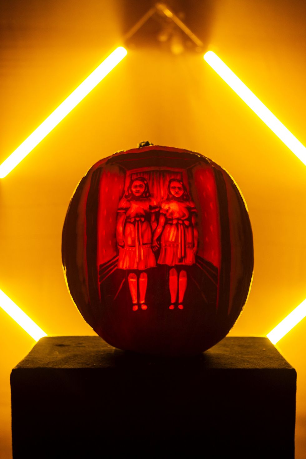 The Grady Twins Pumpkin Carving