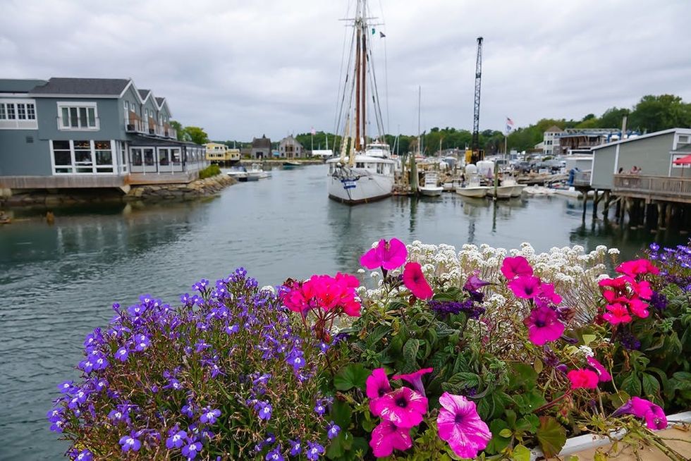 The harbor at the beautiful coastal town of Kennebunkport, Maine.