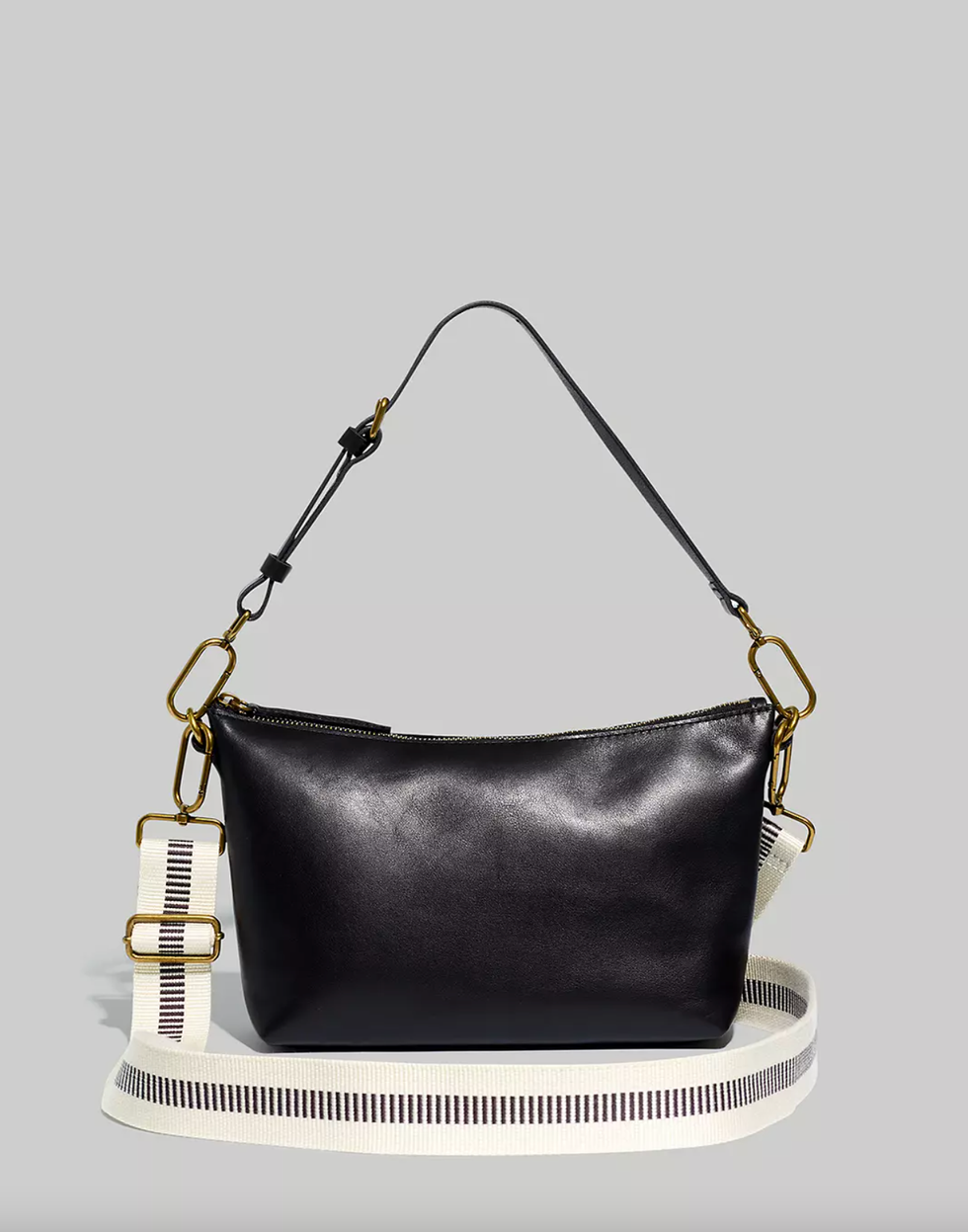 The Leather Carabiner Crossbody Sling Bag: Webbing Strap Edition