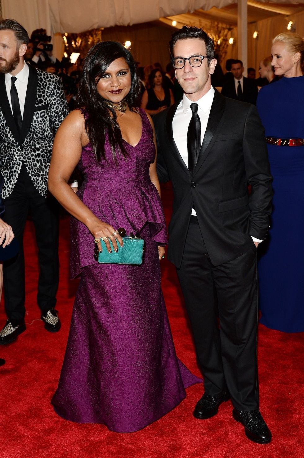 the office stars mindy kaling and bj novak at the met gala in 2013