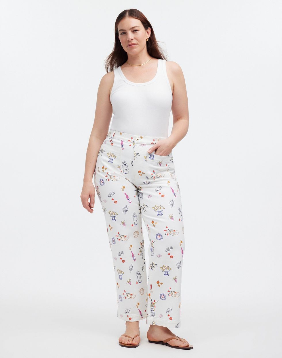 The Perfect Vintage Wide-Leg Crop Jean: Printed Edition