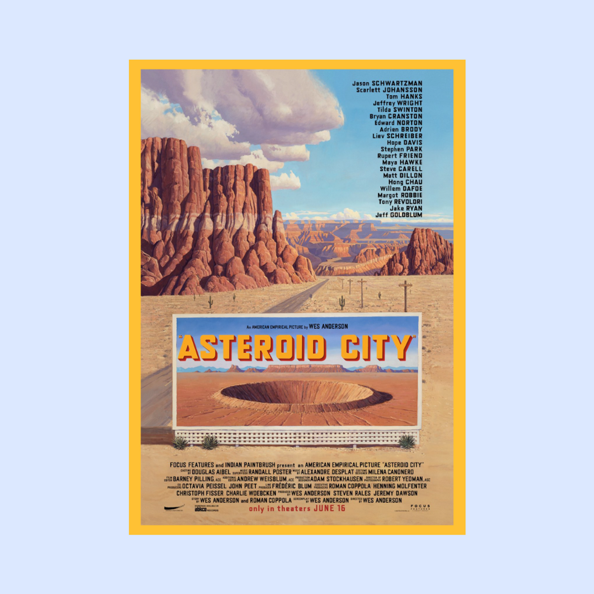 the poster for wes anderson's new movie, asteroid city