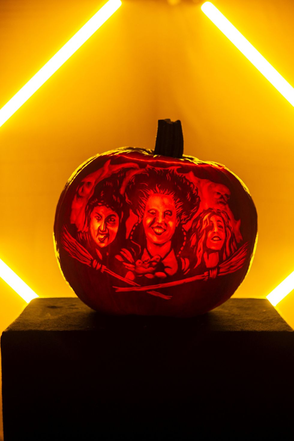 The Sanderson Sisters Pumpkin Carving
