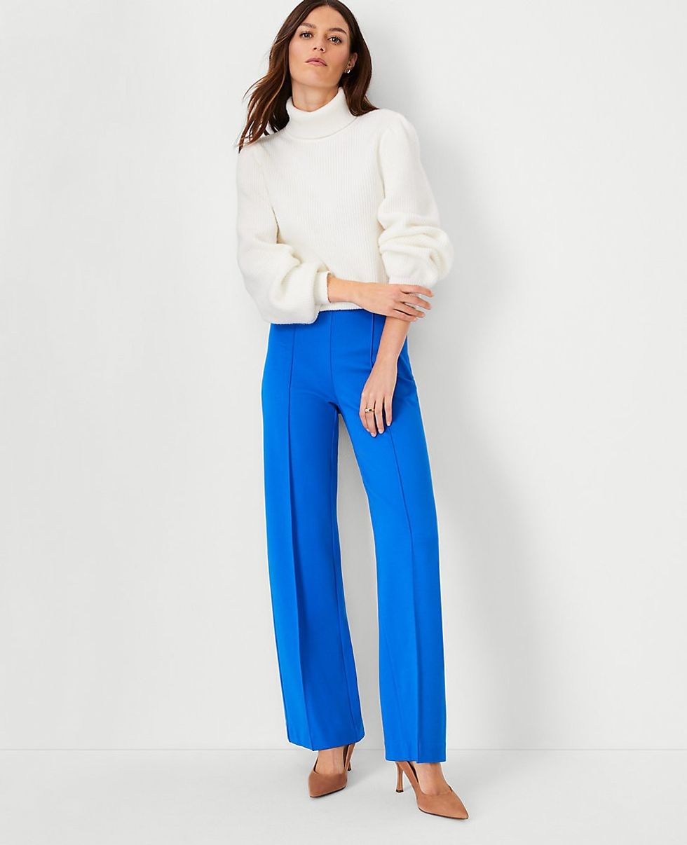 The Side Zip Straight Pant in Twill