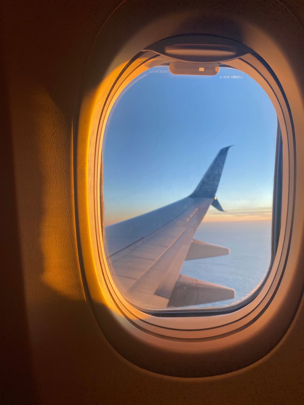 the view out of the airplane window