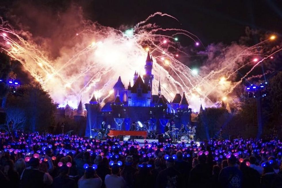 THE WONDERFUL WORLD OF DISNEY: DISNEYLAND 60 - One of the most successful solo artists of all time, Sir Elton John will perform two sensational songs on "The Wonderful World of Disney: Disneyland 60." The multi-talented singer, songwriter, musician will captivate audiences in front of Sleeping Beauty Castle at Disneyland Park by singing the Oscar(r)-nominated song "Circle of Life," from Disney's "The Lion King," and his new song "Wonderful Crazy Night," from his upcoming album. "The Wonderful World of Disney: Disneyland 60," airs SUNDAY, FEBRUARY 21 (8:00-10:00 p.m. EST), on the ABC Television Network. (Photo by Eric McCandless/ABC via Getty Images)<br/>