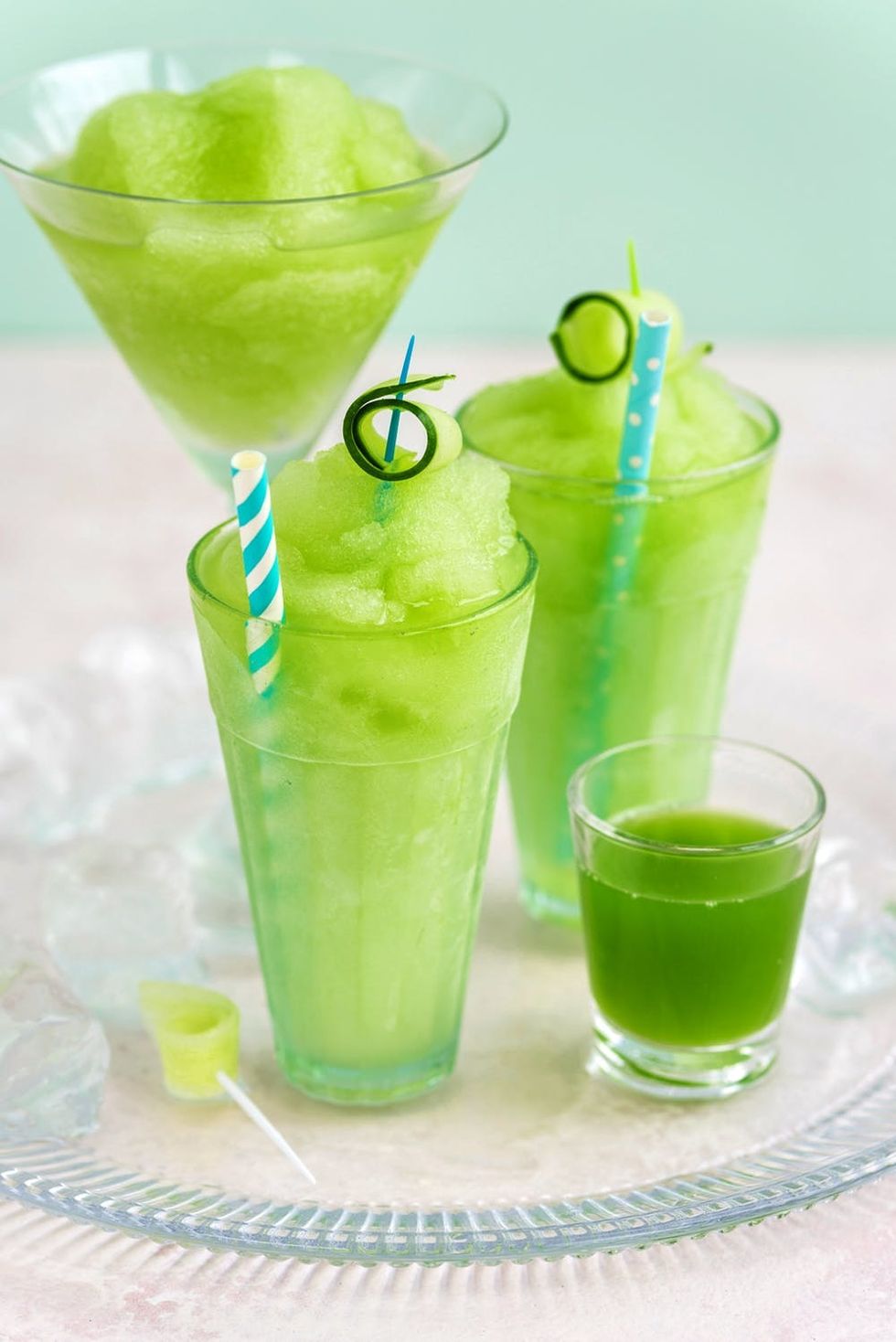 This cucumber gin slushie is the only drink you need this summer! Seriously refreshing and strictly for adults only.