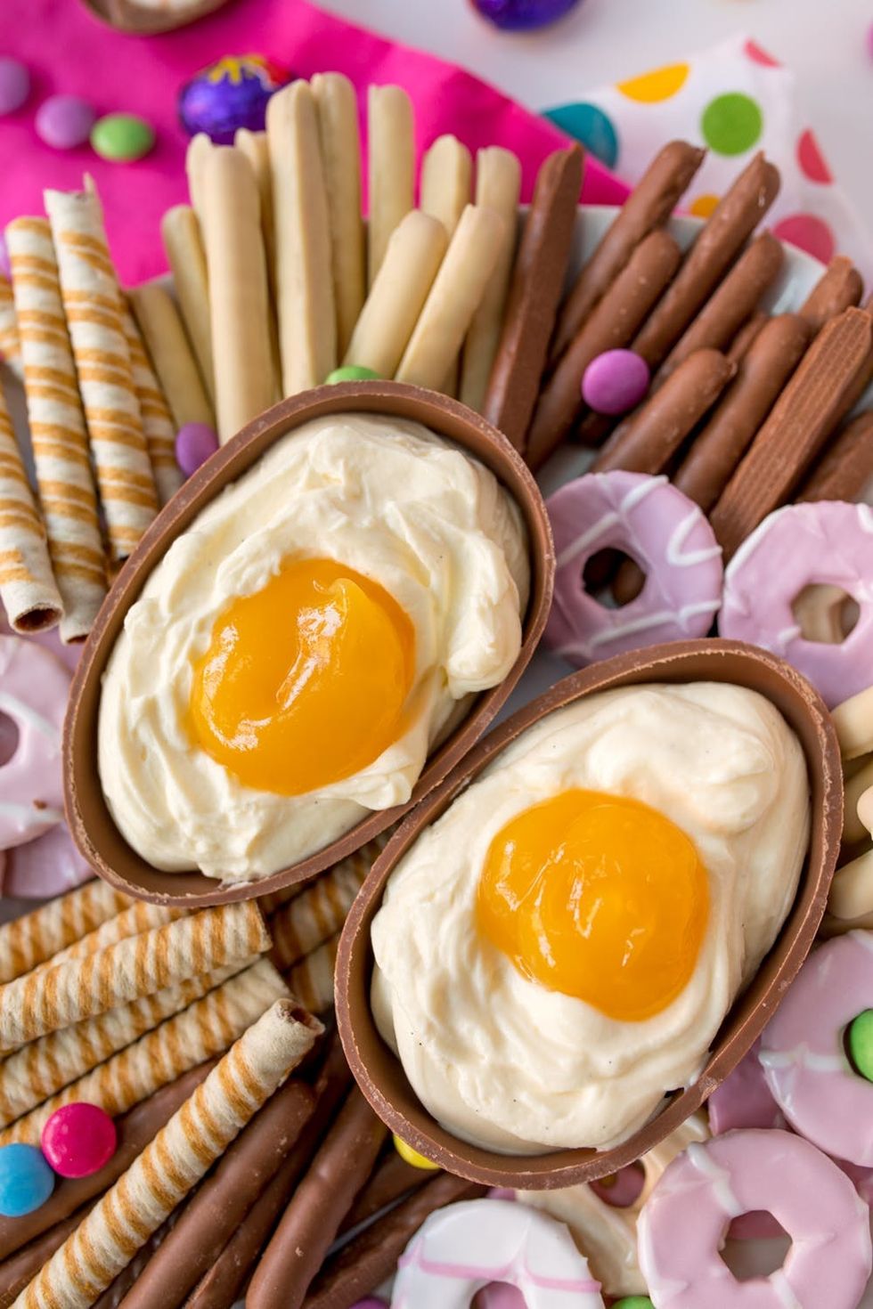 This Giant Cadbury Creme Egg Cheesecake Dip Recipe Is THE Easter Dessert!