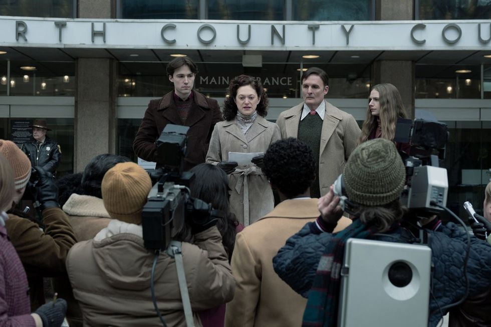 Thom Nyhuus, Marin Ireland, Greg Bryk, and Cricket Brown in Devil in Disguise: John Wayne Gacy