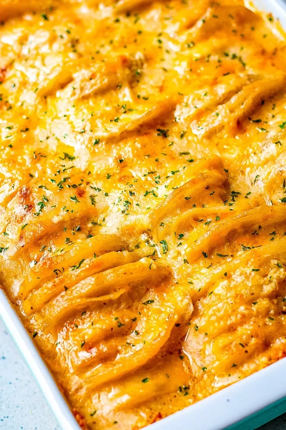 Three cheese scalloped potatoes