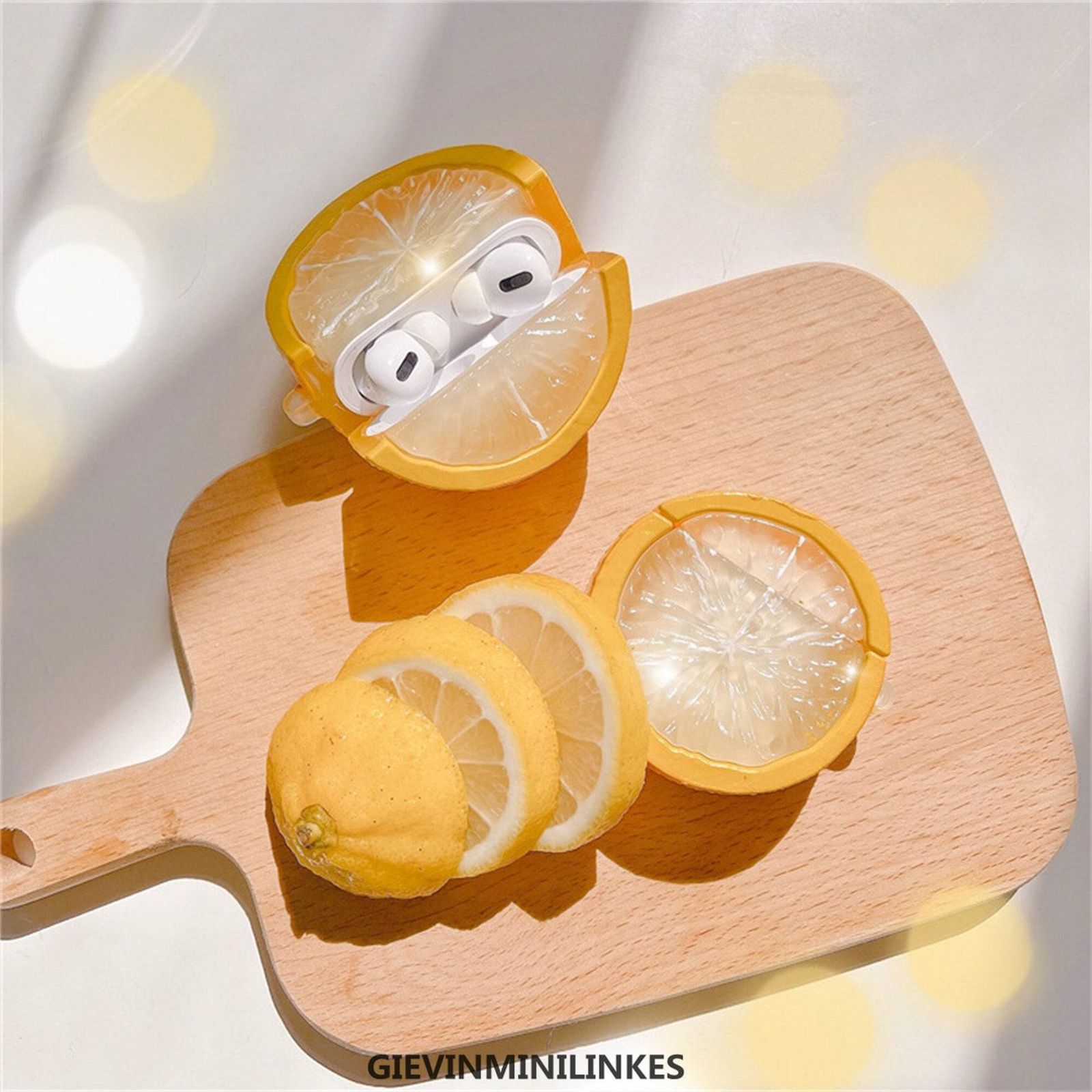 Three-Dimensional Lemon Airpods Case Cover