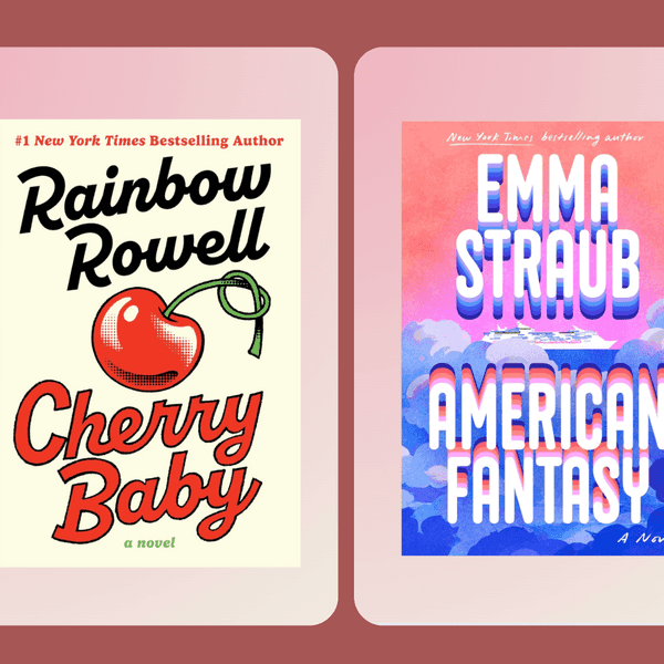 Three novel covers: "Cherry Baby," "American Fantasy," and "Our Perfect Storm."