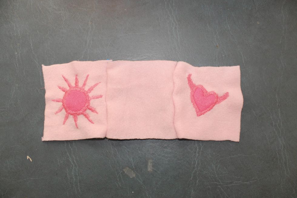 three panels of the dice sewn together cruel summer