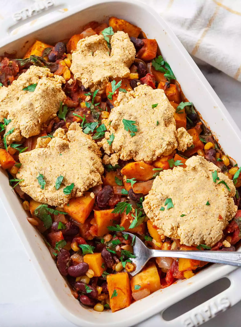 Three Sisters Casserole with Cornbread