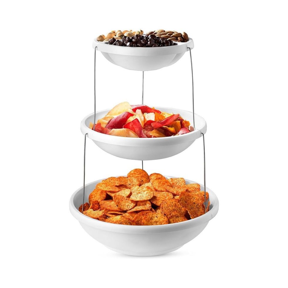 three-tier collapsible serving bowl
