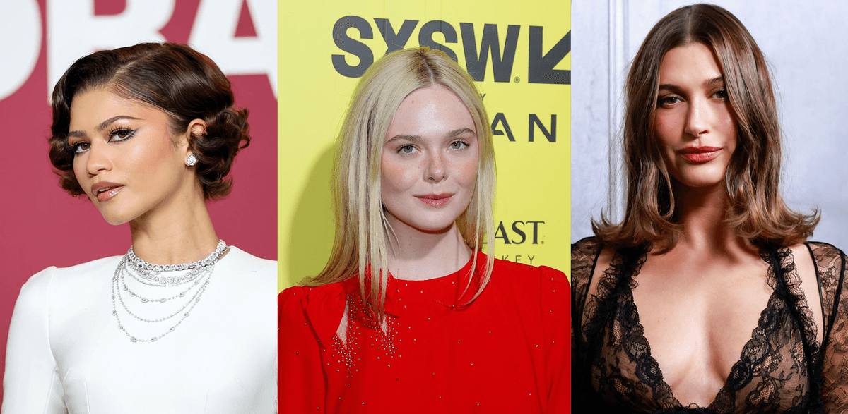 Three women posed against different colored backgrounds, each wearing distinct outfits.