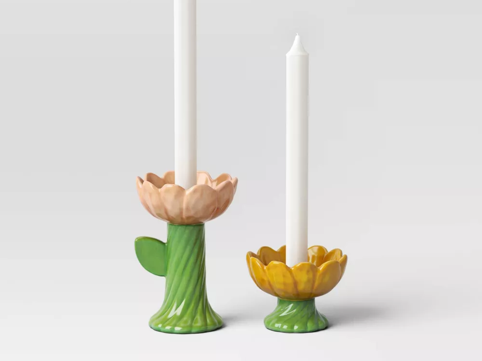 Threshold Easter Ceramic Flower Candle Holders