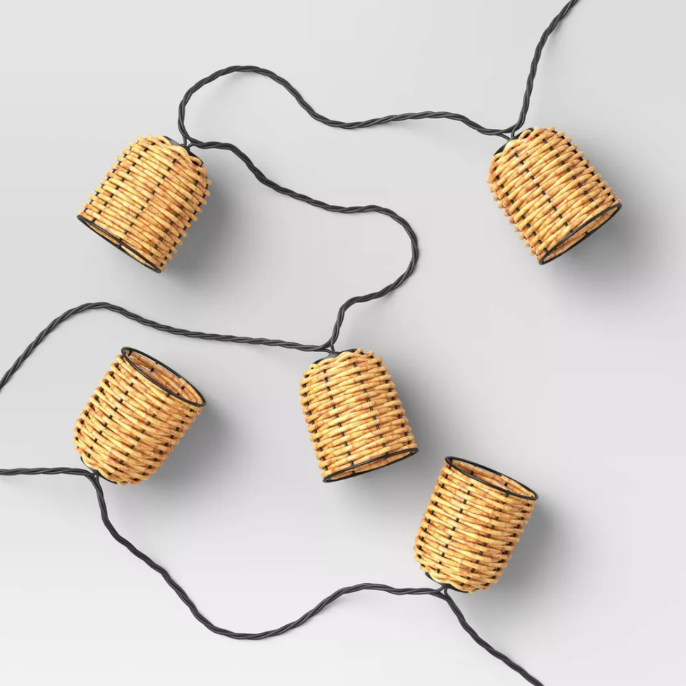 Threshold Rattan Lantern String Lights
