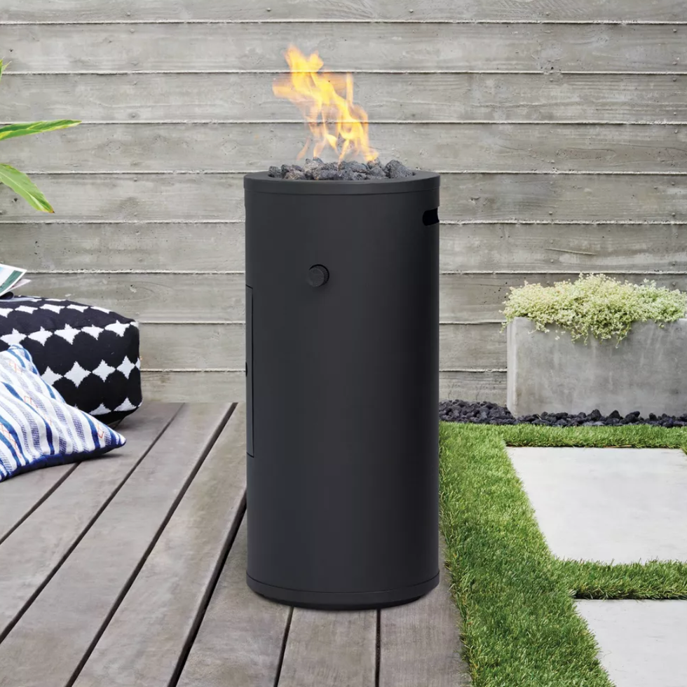 Threshold Round Metal Outdoor Column Fire Pit