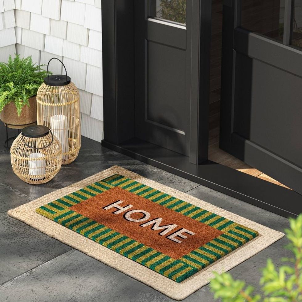 Threshold Striped Border Doormat