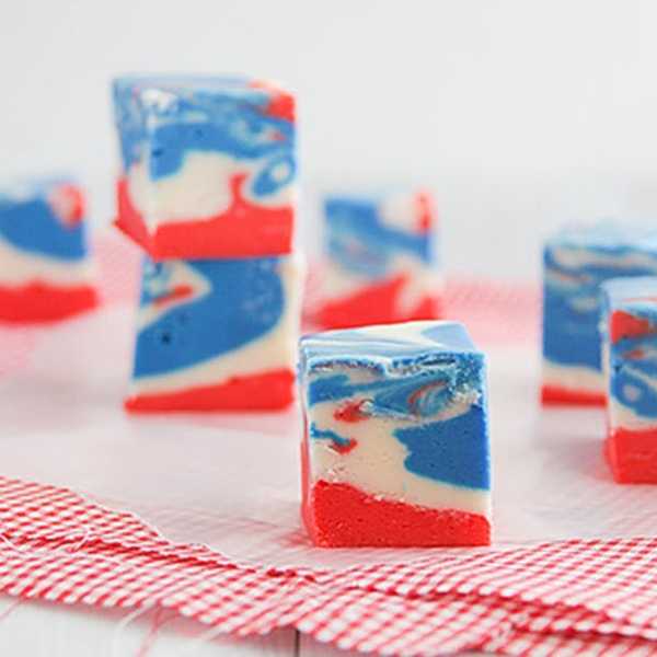 Tie Dyed Fudge pieces