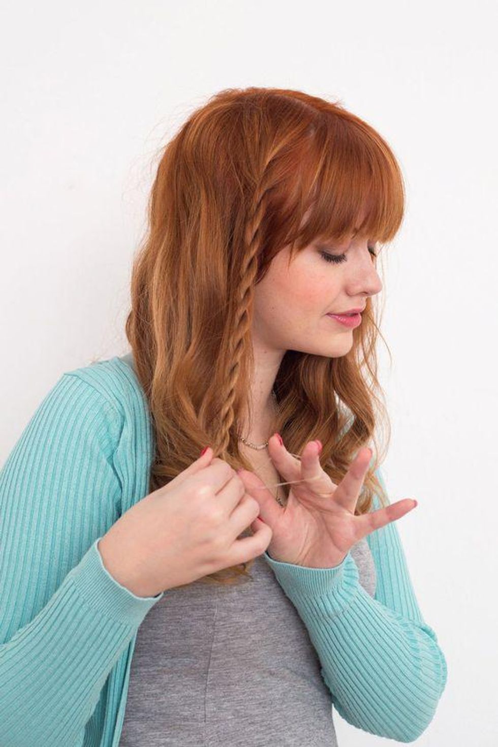 tie the braid off with an elastic