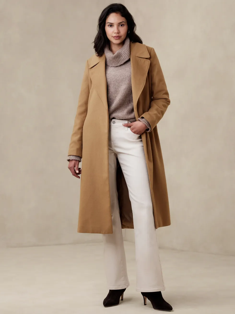 Tie-Waist Wrap Coat