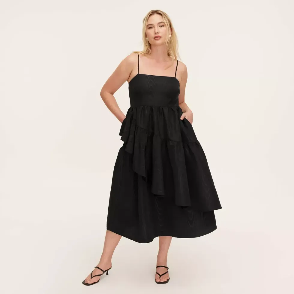 Tiered Ruffle Midi Tank Dress\u200b