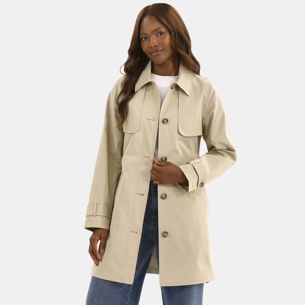 Time and Tru Belted Trench Coat