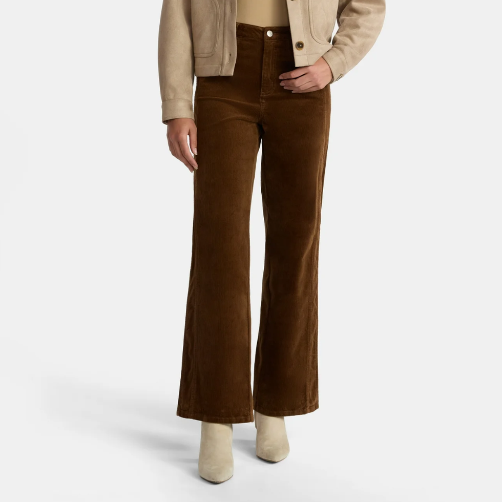 Time and Tru Corduroy Seamed Wide Leg Pants