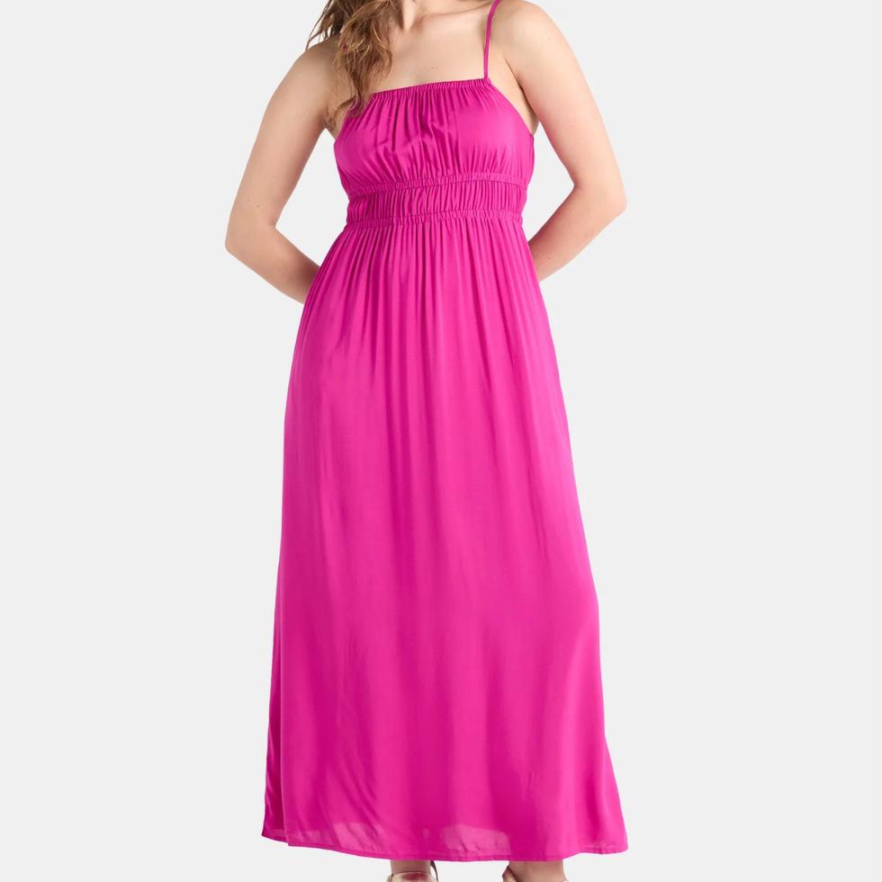 Time and Tru Smocked Waist Maxi Dress